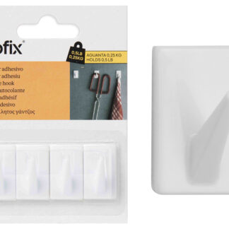 CROCHET ADHESIFX4 BLANC