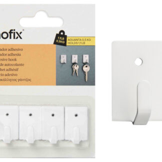 CROCHET ADHESIFX4 BLANC