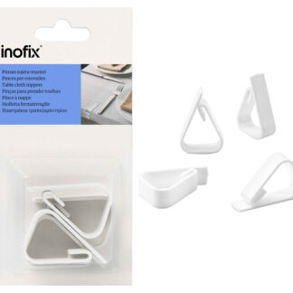 PINCES X4 ATTACHE-NAPPE BLANC