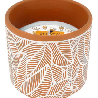 BOUGIE CITRONNELLE POT BLANC 380GR