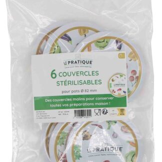 COUVERCLES STERILISABLES X6 D82MM