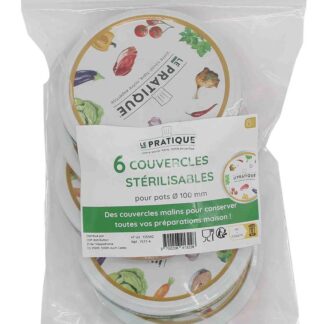 COUVERCLES STERILISABLES X6 D100MM