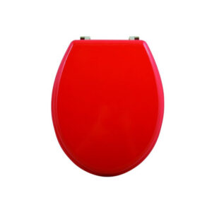 ABATTANT WC MDF CHARN INOX ROUGE