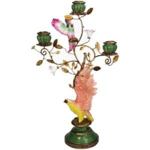 Bougeoir Aigle 27,5 x 19,5 x 46 cm - Coloré - 3 bougies - Polyrésine et métal