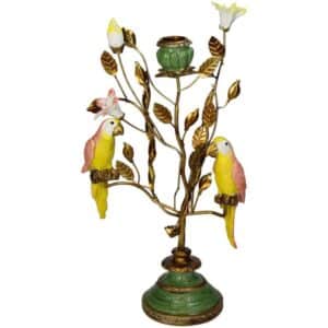 Chandelier - Feuilles avec oiseaux - ↑ 33 cm