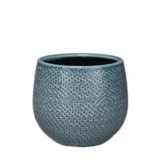 Pot Gabriel rond bleu D14