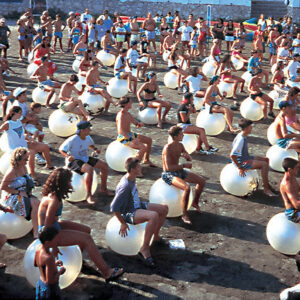 Ballon fitness Gymnic Plus - Blanc nacré - 65 cm