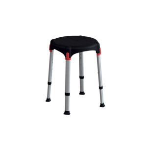 Tabouret de douche Capri rond - Noir - Sans plateau