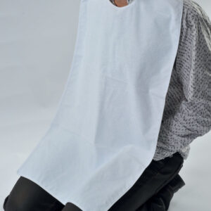 Lot de 5 serviettes adultes intraversables - Blanc