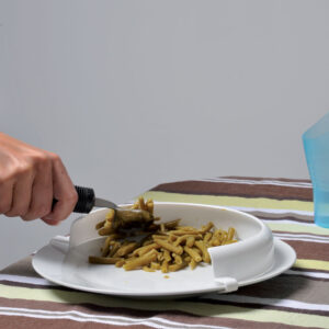 Rebord d'assiette incurvé - Blanc