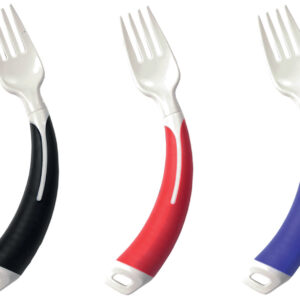 Gamme de couverts Plasti-grip enfant/ado - Noir - Fourchette creuse pour droitier