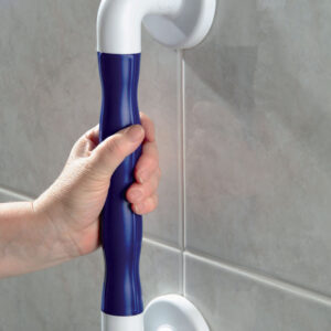 Barres d'appui Grip droites - Bleu - 30 cm