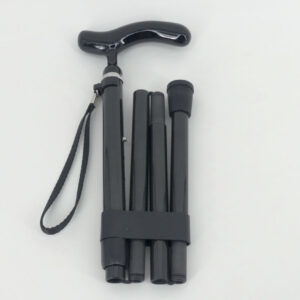 Canne de marche en carbone fixe ou pliable - Noir - Pliable