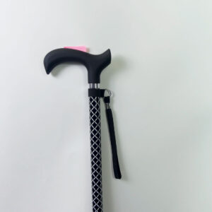 Canne design en aluminium pliante ou fixe - Damier - Fixe