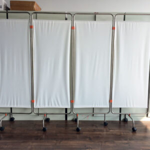 Paravent inox - Blanc - 4 volets