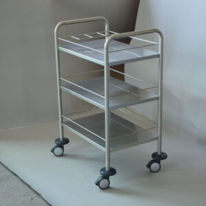 Guéridon inox - 3 plateaux