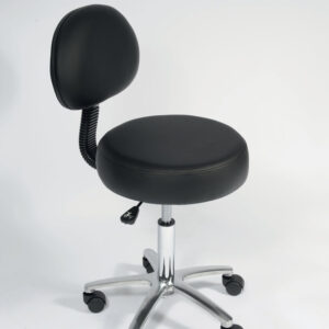 Tabouret avec dossier Confort Premium - Aluminium