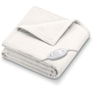 Couverture polaire chauffante - Blanc