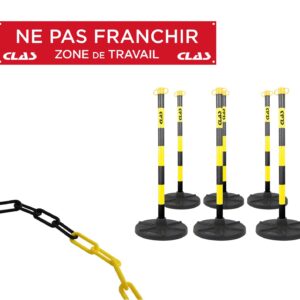 Pack balisage/signalisation zone de travailPack balisage/signalisation Limite de zone de travail - EG 0012 - CLAS Equipements