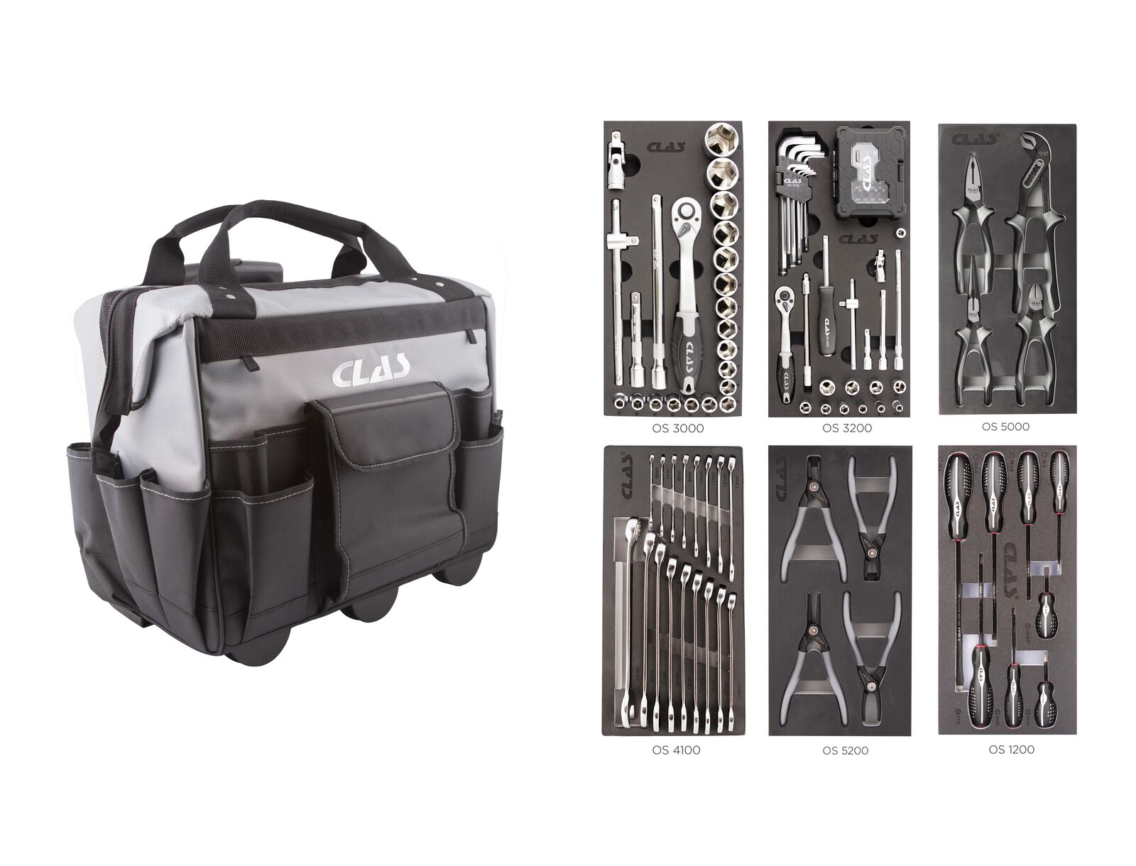 Valise de depannage 6 inserts 115 outils- EG 3121 - CLAS Equipements