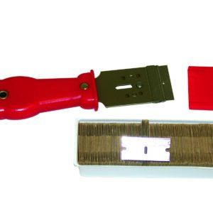 Racloir a manche + 100 lamesRacloir à manche + 100 lames 38 x 19 mm "Spécial carrosserie" - OC 0303 - CLAS Equipements