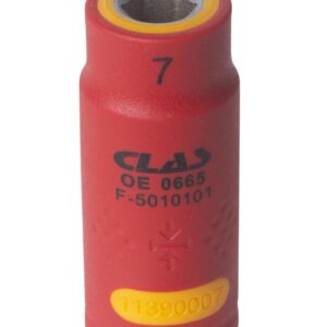 Douille isolée 1/4" 7mm - OE 0665 - CLAS Equipements