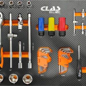 Insert douilles et cliquets (62pcs) - OS 1302BL - CLAS Equipements