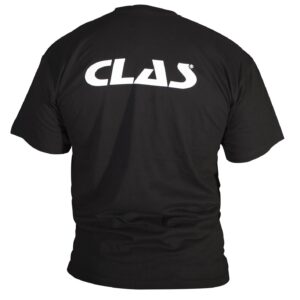 Tee shirt Noir 150g Flocage cœur et dos CLAS (Taille XL) - PUB 4005 - CLAS Equipements