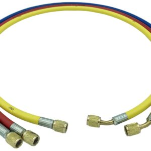 Flexible 2,5m f1/4" x f1/4" sae 45° rougeFlexible 2,5M F1/4" x F1/4" SAE 45° rouge pour station de recharge de climatisation - SA 8702 - CLAS Equipements
