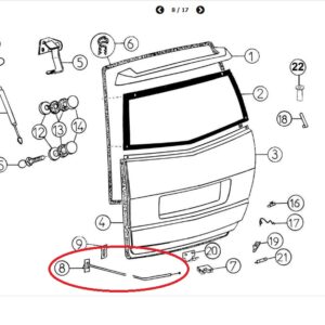 TIRETTE DE HAYON TIRETTE DE HAYON AIXAM ROADLINE 1ER MONTAGE JUSQU'AU NUMERO DE CHASSIS 3110376
