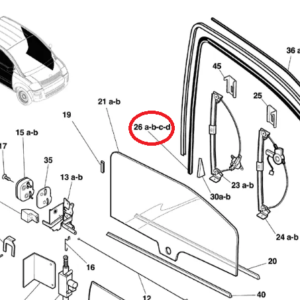 JOINT COULISSE DE CADRE DE PORTE GAUCHE (2EME MONTAGE)