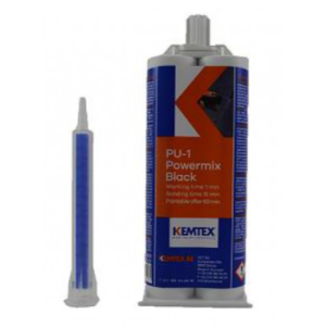 COLLE BI-COMPOSANT SECHAGE 1 MINUTE COULEUR NOIR