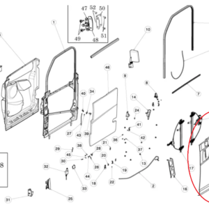 PANNEAU PORTE EXTERIEURE DROIT BLANC