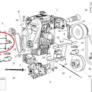 SUPPORT MOTEUR ARRIERE