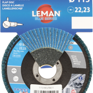 DISQUE A LAMELLES BOMBE D115 GRAIN 80 ZIRCONIUM - 115080ZB01 - LEMAN