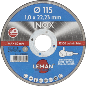 DISQUE TRONCONNAGE INOX 115X1.0X22.23 F41 - 1151049.25 - LEMAN