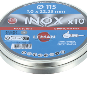 DISQUE TRONCON. INOX D115X1.0X22.23 F41 BOITE 10 - 1151049.BM - LEMAN