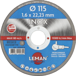 DISQUE TRONCONNAGE INOX 115X1.6X22.23 F41 - 1151649.25 - LEMAN