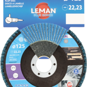 DISQUE A LAMELLES BOMBE D125 GRAIN 60 ZIRCONIUM - 125060ZB01 - LEMAN