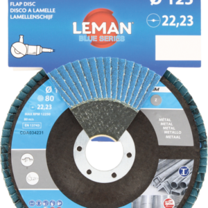 DISQUE A LAMELLES BOMBE D125 GRAIN 80 ZIRCONIUM - 125080ZB01 - LEMAN