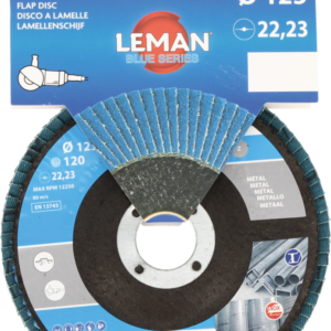 DISQUE A LAMELLES BOMBE D125 GRAIN 120 ZIRCONIUM - 125120ZB01 - LEMAN