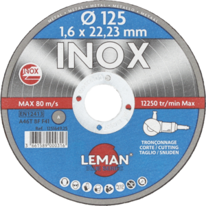 DISQUE TRONCONNAGE INOX 125X1.6X22.23 F41 - 1251649.25 - LEMAN