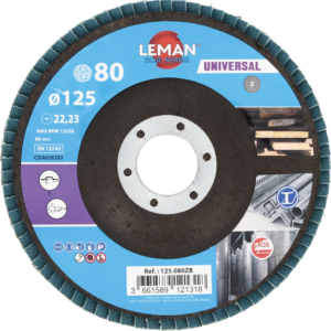 DISQUE A LAMELLES BOMBE D125 GRAIN 80 Zirconium - 125.080ZB - LEMAN