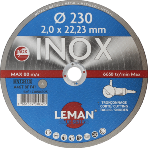 DISQUE TRONCONNAGE INOX 230X2.0X22.23 F41 - 2302049.25 - LEMAN