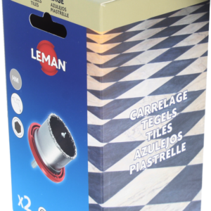 BLISTER 2 TREPANS D63/67 FORET+EMBASE concrétion carbure - 2.02006367 - LEMAN