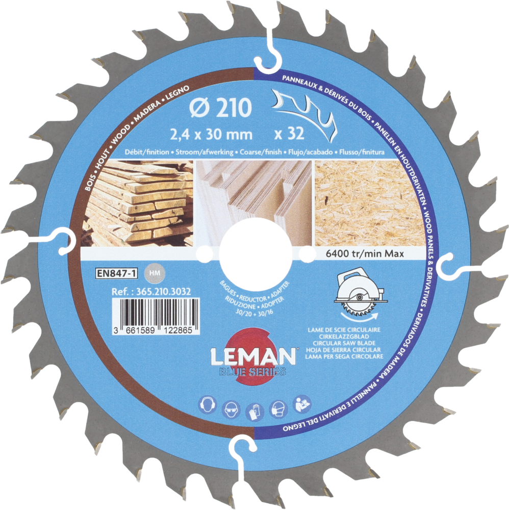 LAME CIRC.HM BOIS D210X2.4X30 Z=32 ALT POS - 365.210.3032 - LEMAN
