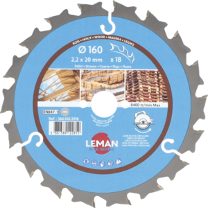 LAME CIRC.HM CHANTIER D160X2.2X20 Z=18 ALT POS+AR - 366.160.2018 - LEMAN