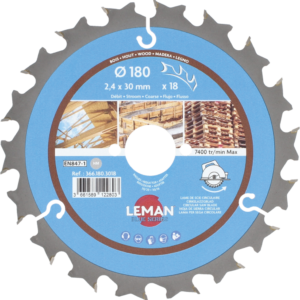 LAME CIRC.HM CHANTIER D180X2.4X30 Z=18 ALT POS+AR - 366.180.3018 - LEMAN