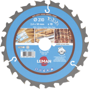 LAME CIRC.HM CHANTIER D210X2.4X30 Z=18 ALT POS+AR - 366.210.3018 - LEMAN