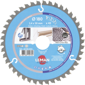 LAME CIRC.HM FINITION D180X2.4X30 Z=42 TRAP-PL NEG - 367.180.3042 - LEMAN